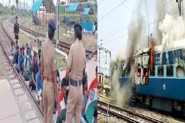 தமிழ்நாட்டிலும் வெடித்த அக்னிபாத் போராட்டம் - தமிழ்நாடு