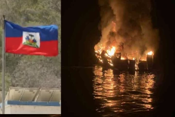 புலம்பெயர்ந்தவர்களை ஏற்றிச் சென்ற படகில் பற்றியது தீ : பலர் கருகி மாண்டனர்