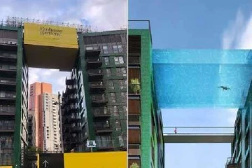 லண்டனில் திறக்கப்பட்ட வானளாவிய நீச்சல் குளம்