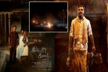 இட்லி கடை ஷூட்டிங் ஸ்பாட்டில் தீ விபத்து- ஒரு மணி நேரத்தை தாண்டி எரியும் இடம்