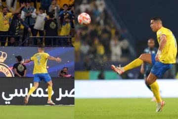 ஆகாயத்தில் உயர பறந்து கோல்! ஒட்டுமொத்த மைதானத்தையும் அமைதியாக்கிய ரொனால்டோ (வீடியோ)