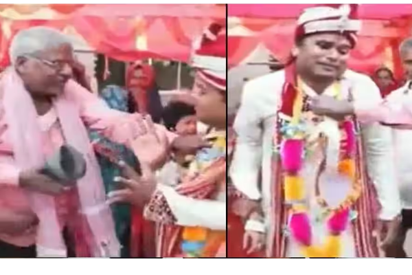 மாப்பிள்ளையை மணமேடையிலேயே செருப்பால் அடித்த மாமனார் - வைரல் வீடியோ | Father In Law Beats Bride With Slipper Viral Video மாப்பிள்ளையை மணமேடையிலேயே செருப்பால் அடித்த மாமனார் - வைரல் வீடியோ | Father In Law Beats Bride With Slipper Viral Video