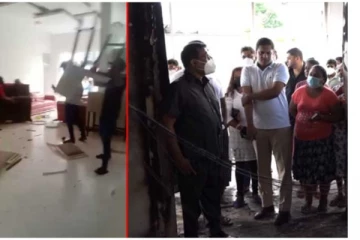 ගිනි තැබූ නිවස බලන්න ගිය ලන්සා..(VIDEO)