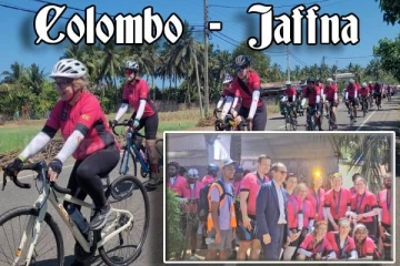 கொழும்பில் இருந்து யாழ்ப்பாணத்தை வந்தடைந்த துவிச்சக்கர வண்டி பவனி