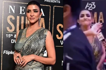 பேட்டி கொடுக்கும்போது இடையில் வந்த நபரை அடித்த நடிகை! வைரலாகும் வீடியோ