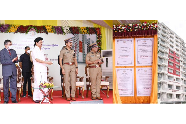 காவலர் குடியிருப்புகளை திறந்து வைத்தார் முதலமைச்சர் மு.க.ஸ்டாலின் - தமிழ்நாடு