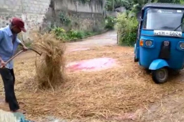 முச்சக்கரவண்டி மூலம் சூடடிக்கும் விவசாயிகள்(படங்கள்)