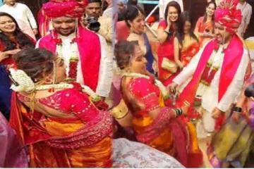 ஓ சொல்றியா மாமா! குத்தாட்டம் போட்ட மணமகள்.. வாயடைத்துப்போன மணமகன்