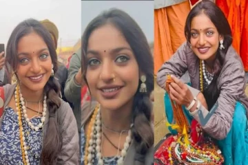 கும்பமேளாவில் படு வைரலான இளம்பெண்; செல்ஃபி எடுக்க மொய்க்கும் கூட்டம் - யார் அவர்?