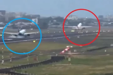 ஒரு ஓடுபாதையில் இரு விமானங்கள் : மும்பை விமான நிலையத்தில் பரபரப்பு