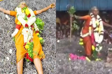 முள் படுக்கையில் ஆக்ரோஷ அருள் வாக்கு: பரபரப்பை ஏற்படுத்தும் பெண் சாமியார்