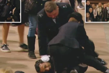 மகாராணி சவப்பெட்டி அருகே திடீரென பாய்ந்த நபரால் பரபரப்பு! பயத்தில் கத்திய மக்கள்.. வீடியோ காட்சி