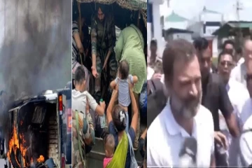 பற்றி எரியும் மணிப்பூர்: ராகுல்காந்தியின் வாகனம் தடுத்து நிறுத்தம்