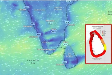 ලංකාව අවට මුහුදු ප්‍රදේශ කැළඹෙයි - වහාම ධීවර හා නාවික ප්‍රජාව ප්‍රවේශම් වෙන්න