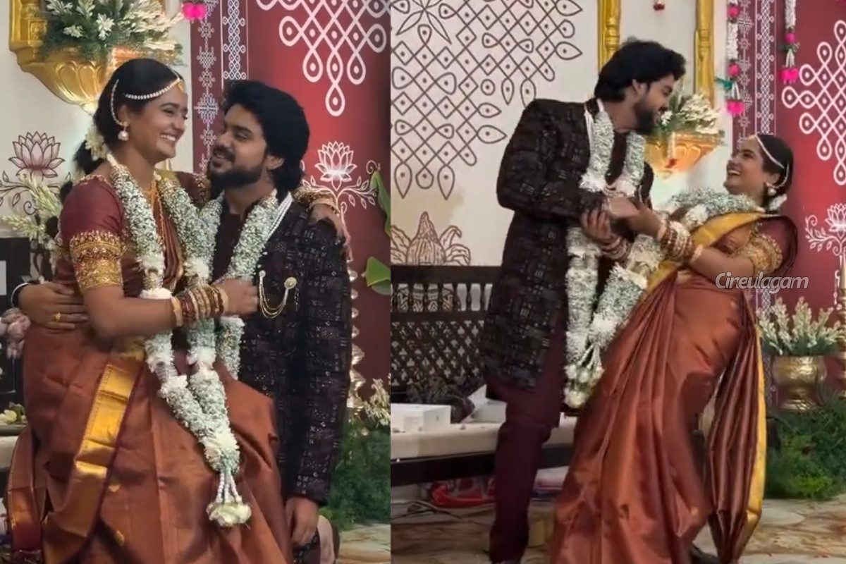 வாரிசு சீரியல் ஜோடிக்கு நிஜத்திலேயே திருமணம்.. நிச்சயதார்த்த வீடியோவை பாருங்க | Varisu Serial Fame Surjith Kavya Amira Engagement