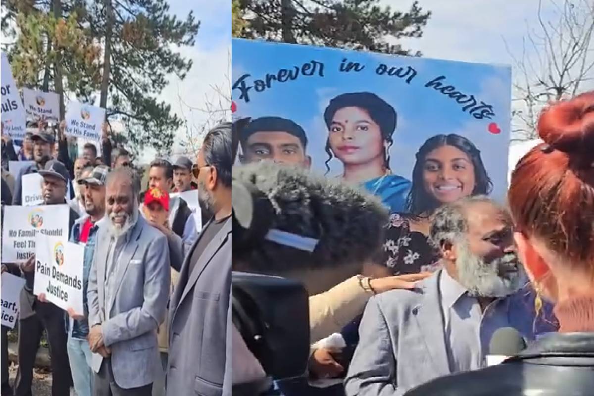கனடாவில் விபத்தில் இறந்த தமிழ் குடும்பத்திற்கு நீதி கோரி பெரும் ஆர்ப்பாட்டம்! | Huge Protest Justice Tamil Family Accident Canada