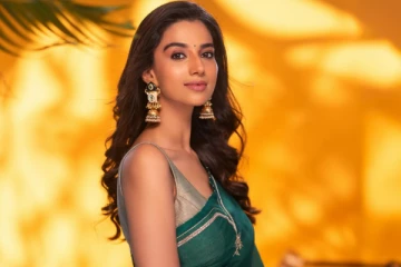 மீனாட்சி சவுத்ரி சேலையில் அழகிய போட்டோஷூட்