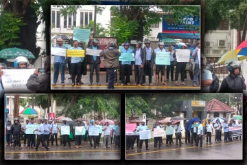 யாழ்ப்பாணத்தில் ஆளுநர் செயலகம் முன் ஆரம்பமான போராட்டம்