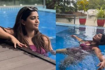 96 பட நடிகையா இப்படி.. நீச்சல் உடையில் அப்படி ஒரு வீடியோ