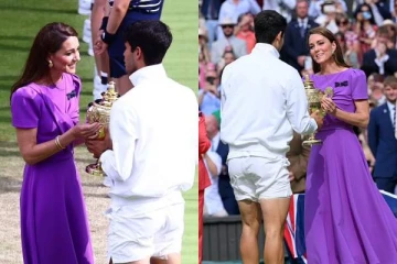 ஜோகோவிச்சை வீழ்த்திய அல்கராஸிற்கு விம்பிள்டன் கிண்ணத்தை வழங்கிய கேட் மிடில்டன்