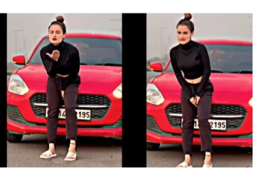 சாலையில் காரை நிறுத்திவிட்டு ரீல்ஸ் செய்த பெண்... - பில் போட்டு அதிரடி காட்டிய போலீஸ்...!