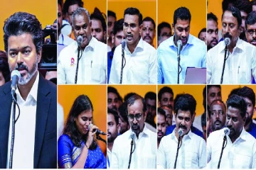 ஆய்வுக்கு செல்லும் அமைச்சர்களால் சர்ச்சை : முதல்வர் விஜய் போட்ட உத்தரவு