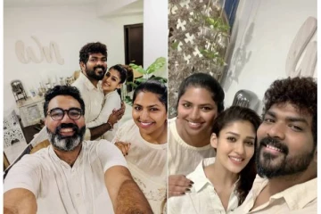 நயன்தாராவை இறுக்கமாக கட்டியணைத்த விக்னேஷ் சிவன் - குழந்தைகளுடன் ஹவுஸ் பார்ட்டி