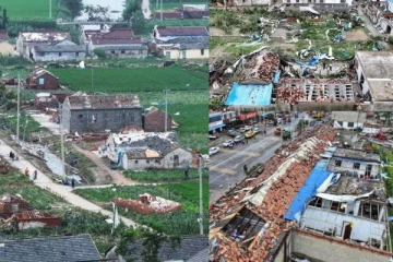 சீனாவில் பேரழிவை ஏற்படுத்திய சூறாவளிக்கு 10 பேர் பலி!