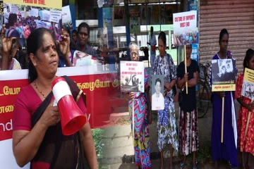 சர்வதேச நீதி கோரி வவுனியாவில் காணாமல் ஆக்கப்பட்டோரின் உறவுகள் ஆர்ப்பாட்டம்