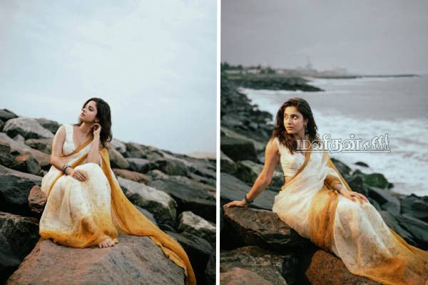 கருங்கற்களுக்குள் புடவையில் உலாவும் ஆயிஷா.. குவியும் லைக்ஸ் | Bigg Boss Ayesha Recent Beach Photoshoots Viral