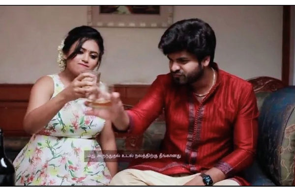 மதுபோதைக்கு அடிமையாகி போட்டிப்போட்டு சரக்கு. பாரதியால் இப்படி சீரழியும் வெண்பா | Bharthi Kannamma Venba Over Alcohol Episode