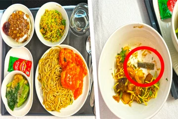 விமான பயணிக்கு உணவில் காத்திருந்த அதிர்ச்சி: மன்னிப்புக் கோரிய ஏர் இந்தியா நிறுவனம்