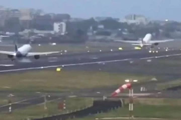 ஒரே ஓடுபாதையில் பயணித்த 2 விமானங்களினால் பதற்றம்