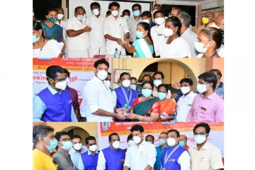 ரோட்டரி சங்கம் சார்பில் 500 பல்ஸ் ஆக்ஸி மீட்டர் கருவி - மருத்துவ பணியாளர்களுக்கு வழங்கிய அமைச்சர்!