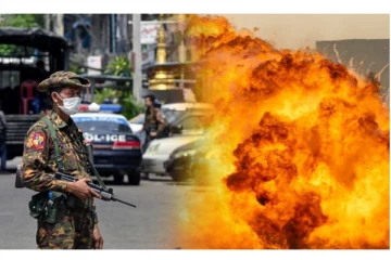 மியான்மர் வெடிகுண்டு தாக்குதல் - 3 பேர் பலி... - 9 பேர் காயம்...!