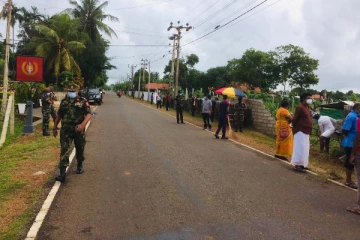 கோப்பாய் துயிலும் இல்லம் முன் குழப்ப நிலை- பெருமளவில் குவிக்கப்பட்டுள்ள இராணுவம் காவல்துறை!