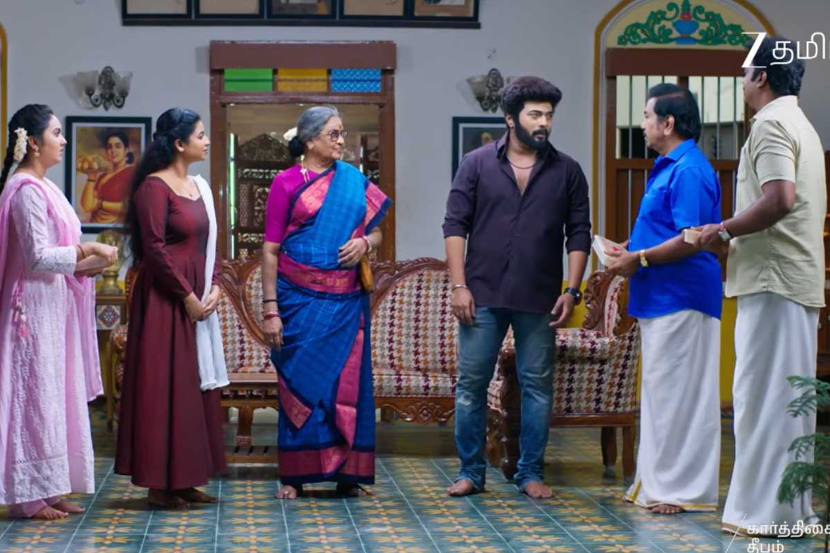 துப்பாக்கி முனையில் ரேவதி.. குடும்பத்தினருக்கு ஷாக்! கார்த்திகை தீபம் இன்றைய எபிசோட் அப்டேட்.. | Karthigai Deepam September 5 Episode Update News