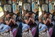 இலங்கையில் பேருந்து தரையில் வெளிநாட்டு பெண் ; வைரலாகும் புகைப்படம்
