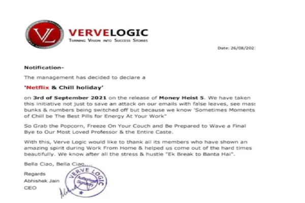 என்ன மணிஹெஸ்ட் பார்க்கணுமா?  அப்போ  லீவு எடு கொண்டாடு  ! | Company That Holiday Maniheist Release