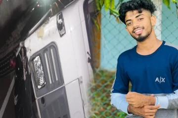 கனரக வாகனத்துடன் மோட்டார் சைக்கிள் நேருக்கு நேர் மோதி கோர விபத்து! இளைஞர் பரிதாபமாக பலி