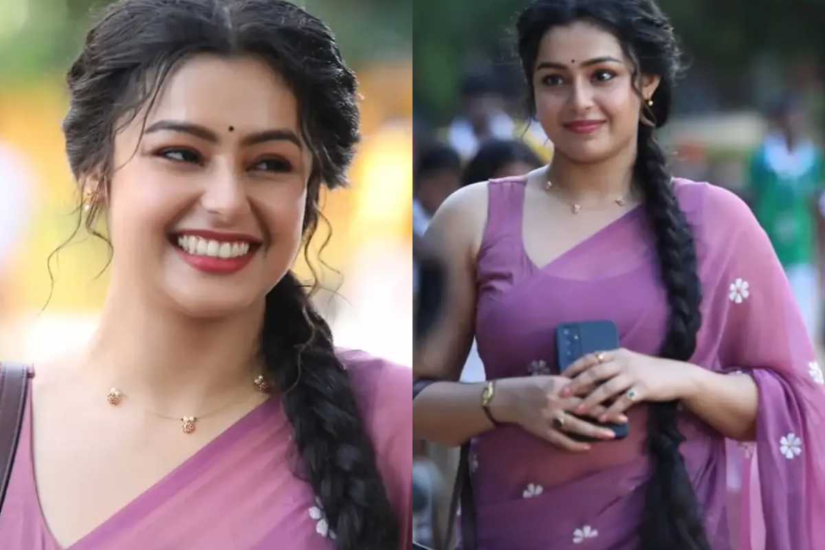 துர்கா பூஜையில் கட்டா குஸ்தி 2 மீனு டீச்சர் மோக்‌ஷா..புகைப்படங்கள்.. | Actress Mokksha Reccent Phootshoot Durga Pooja