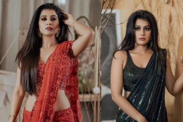 சேலையில் கிளாமர் போஸ் கொடுத்த ஷில்பா மஞ்சுநாத்