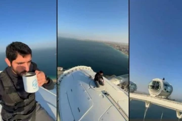 ராட்சத ராட்டினத்தின் உச்சியில் தேநீர் அருந்திய துபாய் இளவரசர்! பார்வையாளர்களை வியக்க வைத்த காட்சி