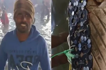 கும்பமேளாவில் பக்தர்கள் ஆற்றில் போடும் காணிக்கை மூலம் தினமும் ரூ.4000 சம்பாதிக்கும் நபர்