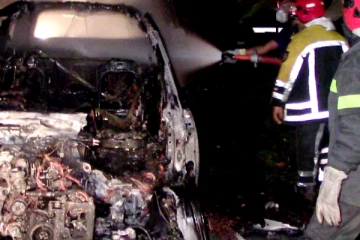 උණ වටුනෙදි අති සුඛෝපභෝගී ජීප් රථයක් ගිනි ගෙන විනාශ වූ හැටි. (PHOTOS)