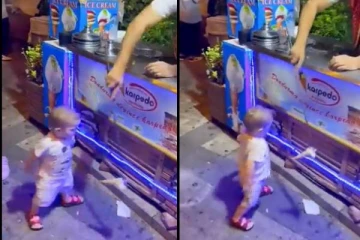 இப்படி ஒரு கோபகாரனா? ஐஸ்கிரீமுக்குக்காக சண்டையிட்ட குழந்தை! அழகிய காணொளி