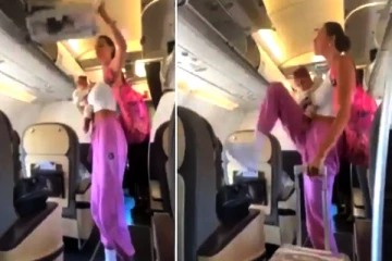 ஒரு கையில் குழந்தை, மறுகையில் சூட்கேஸ்., விமானத்தில் பயணிகளை மிரளவைத்த தாய்!