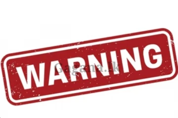 අවදානම් තත්ත්වයක් ගැන මේ දැන් කළ දැනුම්දීමක් මෙන්න.