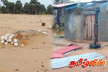 கட்டைக்காட்டில் வீசிய கடும் காற்றால் கடற்றொழிலாளர்களின் உபகரணங்கள் சேதம்