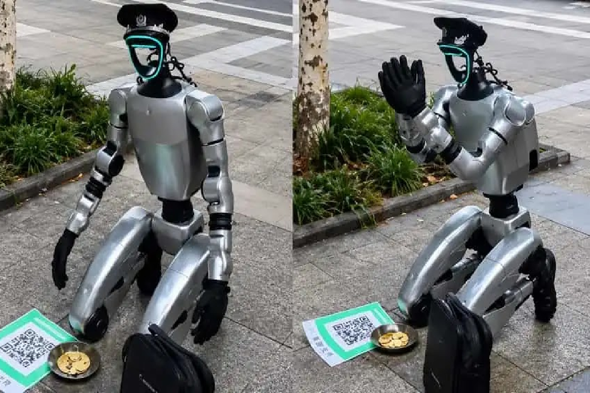 சீனாவில் தெருவில் நின்று யாசகம் கேட்கும் ‘ரோபோ’ | A Robot Begs In China சீனாவில் தெருவில் நின்று யாசகம் கேட்கும் ‘ரோபோ’ | A Robot Begs In China
